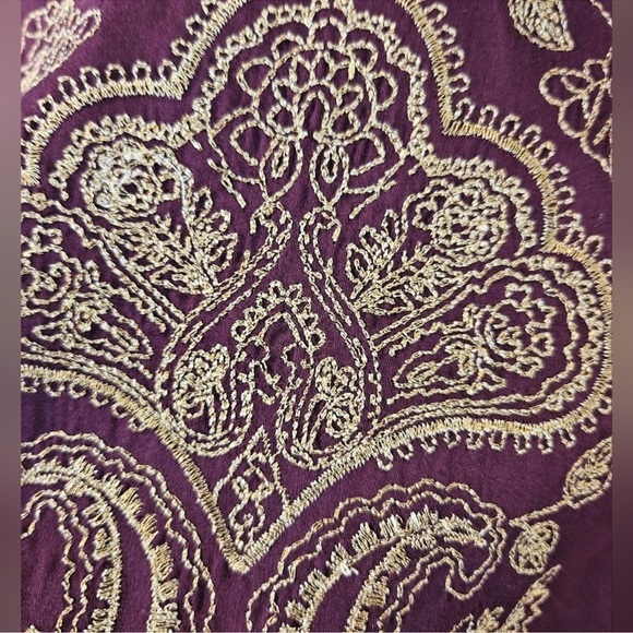 NWT Soft Surroundings Idaira Purple Embroidered Tunic Top Size Medium - Picture 5 of 11